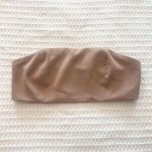 Superdown Light Brown Strapless crop bra Top size Small